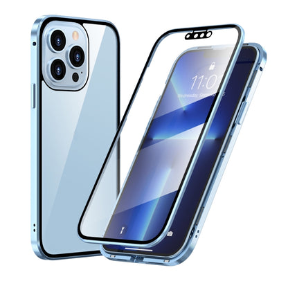 HD Magnetic Metal Frame Double-sided Tempered Glass Phone Case
