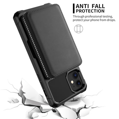 Zipper Wallet Card Bag PU Back Case, For iPhone 12 mini, For iPhone 12 / 12 Pro, For iPhone 12 Pro Max, For iPhone 11 Pro, For iPhone 11 Pro Max, For iPhone XR, For iPhone XS Max, For iPhone SE 2022 / SE 2020 / 7 / 8 / 6 / 6s���������������������������...