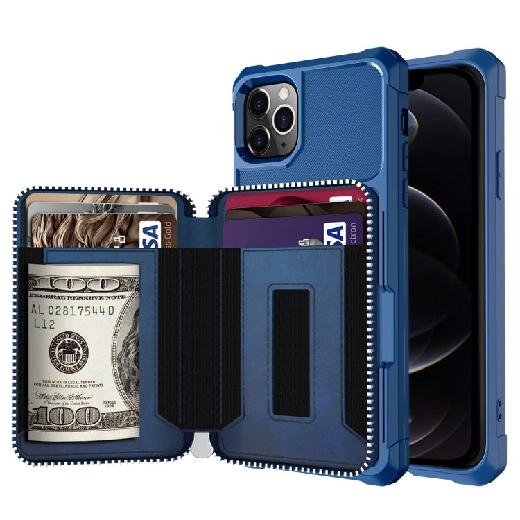 Zipper Wallet Card Bag PU Back Case, For iPhone 12 mini, For iPhone 12 / 12 Pro, For iPhone 12 Pro Max, For iPhone 11 Pro, For iPhone 11 Pro Max, For iPhone XR, For iPhone XS Max, For iPhone SE 2022 / SE 2020 / 7 / 8 / 6 / 6s���������������������������...