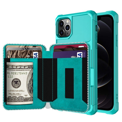 Zipper Wallet Card Bag PU Back Case, For iPhone 12 mini, For iPhone 12 / 12 Pro, For iPhone 12 Pro Max, For iPhone 11 Pro, For iPhone 11 Pro Max, For iPhone XR, For iPhone XS Max, For iPhone SE 2022 / SE 2020 / 7 / 8 / 6 / 6s���������������������������...