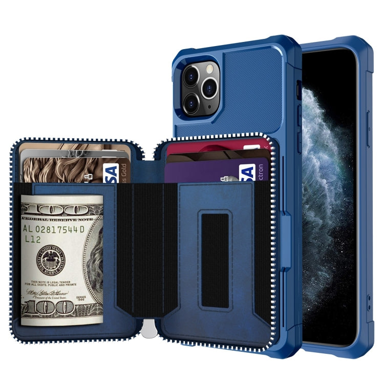Zipper Wallet Card Bag PU Back Case, For iPhone 12 mini, For iPhone 12 / 12 Pro, For iPhone 12 Pro Max, For iPhone 11 Pro, For iPhone 11 Pro Max, For iPhone XR, For iPhone XS Max, For iPhone SE 2022 / SE 2020 / 7 / 8 / 6 / 6s���������������������������...