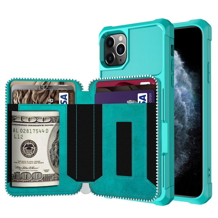 Zipper Wallet Card Bag PU Back Case, For iPhone 12 mini, For iPhone 12 / 12 Pro, For iPhone 12 Pro Max, For iPhone 11 Pro, For iPhone 11 Pro Max, For iPhone XR, For iPhone XS Max, For iPhone SE 2022 / SE 2020 / 7 / 8 / 6 / 6s���������������������������...