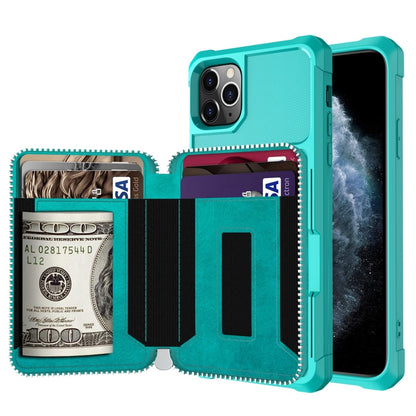 Zipper Wallet Card Bag PU Back Case, For iPhone 12 mini, For iPhone 12 / 12 Pro, For iPhone 12 Pro Max, For iPhone 11 Pro, For iPhone 11 Pro Max, For iPhone XR, For iPhone XS Max, For iPhone SE 2022 / SE 2020 / 7 / 8 / 6 / 6s���������������������������...