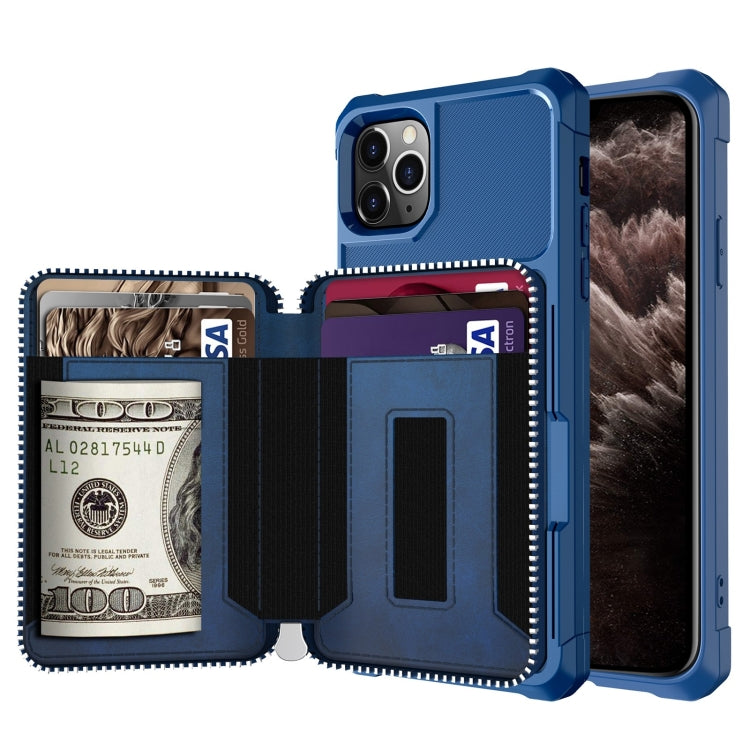 Zipper Wallet Card Bag PU Back Case, For iPhone 12 mini, For iPhone 12 / 12 Pro, For iPhone 12 Pro Max, For iPhone 11 Pro, For iPhone 11 Pro Max, For iPhone XR, For iPhone XS Max, For iPhone SE 2022 / SE 2020 / 7 / 8 / 6 / 6s���������������������������...
