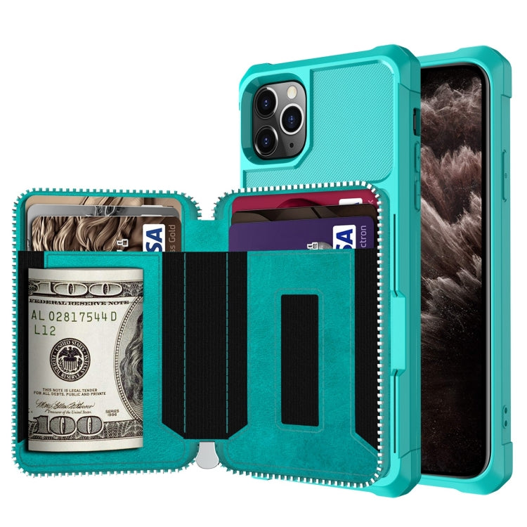 Zipper Wallet Card Bag PU Back Case, For iPhone 12 mini, For iPhone 12 / 12 Pro, For iPhone 12 Pro Max, For iPhone 11 Pro, For iPhone 11 Pro Max, For iPhone XR, For iPhone XS Max, For iPhone SE 2022 / SE 2020 / 7 / 8 / 6 / 6s���������������������������...