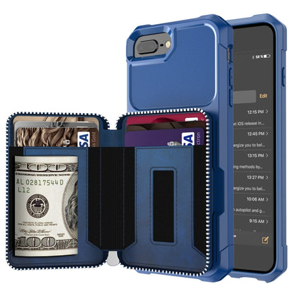 Zipper Wallet Card Bag PU Back Case, For iPhone 12 mini, For iPhone 12 / 12 Pro, For iPhone 12 Pro Max, For iPhone 11 Pro, For iPhone 11 Pro Max, For iPhone XR, For iPhone XS Max, For iPhone SE 2022 / SE 2020 / 7 / 8 / 6 / 6s���������������������������...