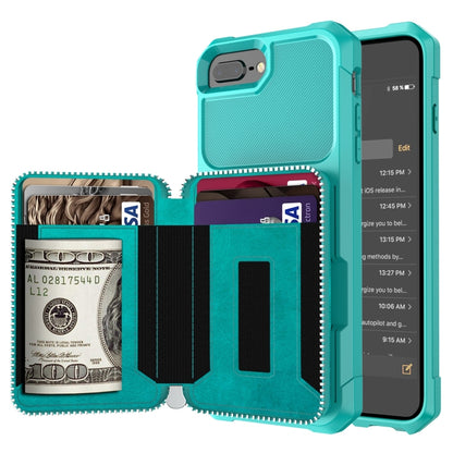 Zipper Wallet Card Bag PU Back Case, For iPhone 12 mini, For iPhone 12 / 12 Pro, For iPhone 12 Pro Max, For iPhone 11 Pro, For iPhone 11 Pro Max, For iPhone XR, For iPhone XS Max, For iPhone SE 2022 / SE 2020 / 7 / 8 / 6 / 6s���������������������������...
