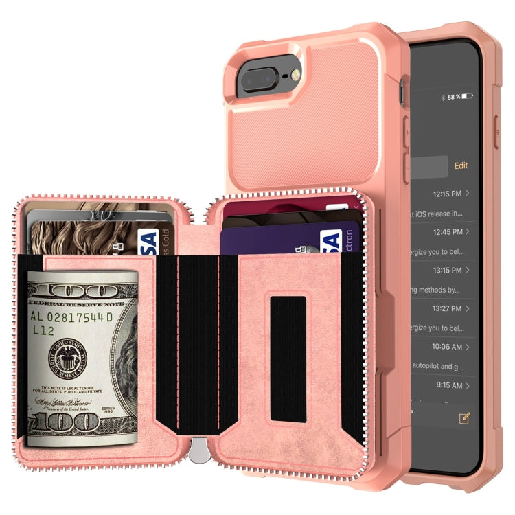Zipper Wallet Card Bag PU Back Case, For iPhone 12 mini, For iPhone 12 / 12 Pro, For iPhone 12 Pro Max, For iPhone 11 Pro, For iPhone 11 Pro Max, For iPhone XR, For iPhone XS Max, For iPhone SE 2022 / SE 2020 / 7 / 8 / 6 / 6s���������������������������...