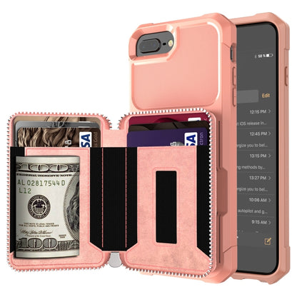 Zipper Wallet Card Bag PU Back Case, For iPhone 12 mini, For iPhone 12 / 12 Pro, For iPhone 12 Pro Max, For iPhone 11 Pro, For iPhone 11 Pro Max, For iPhone XR, For iPhone XS Max, For iPhone SE 2022 / SE 2020 / 7 / 8 / 6 / 6s���������������������������...