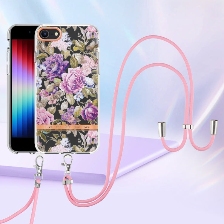 Flowers Series TPU Phone Case with Lanyard, For iPhone SE 2022/SE 2020/8/7, For Motorola Moto G Stylus 2022 4G, For Motorola Moto G31/G41, For Motorola Moto G51 5G, For Motorola Moto G71 5G, For Motorola Moto G200, For Nokia G20/G10, For Nokia G21/G11