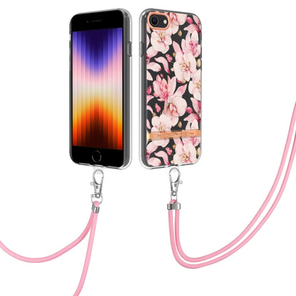 Flowers Series TPU Phone Case with Lanyard, For iPhone SE 2022/SE 2020/8/7, For Motorola Moto G Stylus 2022 4G, For Motorola Moto G31/G41, For Motorola Moto G51 5G, For Motorola Moto G71 5G, For Motorola Moto G200, For Nokia G20/G10, For Nokia G21/G11