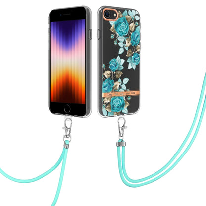 Flowers Series TPU Phone Case with Lanyard, For iPhone SE 2022/SE 2020/8/7, For Motorola Moto G Stylus 2022 4G, For Motorola Moto G31/G41, For Motorola Moto G51 5G, For Motorola Moto G71 5G, For Motorola Moto G200, For Nokia G20/G10, For Nokia G21/G11