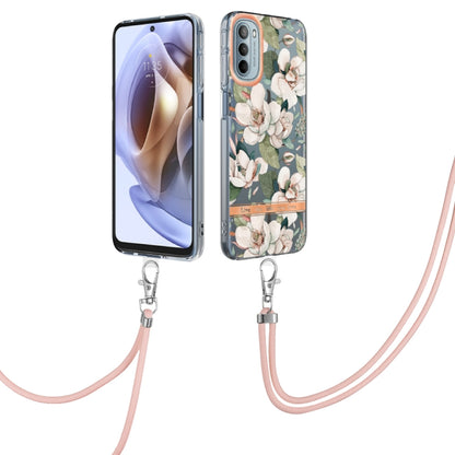Flowers Series TPU Phone Case with Lanyard, For iPhone SE 2022/SE 2020/8/7, For Motorola Moto G Stylus 2022 4G, For Motorola Moto G31/G41, For Motorola Moto G51 5G, For Motorola Moto G71 5G, For Motorola Moto G200, For Nokia G20/G10, For Nokia G21/G11