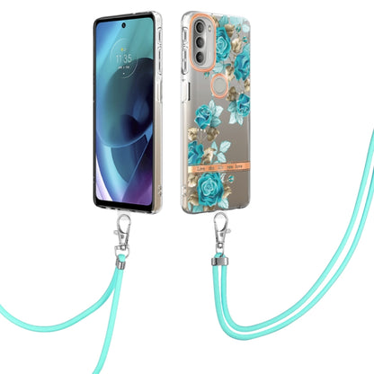 Flowers Series TPU Phone Case with Lanyard, For iPhone SE 2022/SE 2020/8/7, For Motorola Moto G Stylus 2022 4G, For Motorola Moto G31/G41, For Motorola Moto G51 5G, For Motorola Moto G71 5G, For Motorola Moto G200, For Nokia G20/G10, For Nokia G21/G11