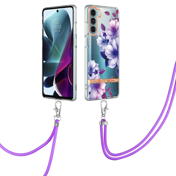 Flowers Series TPU Phone Case with Lanyard, For iPhone SE 2022/SE 2020/8/7, For Motorola Moto G Stylus 2022 4G, For Motorola Moto G31/G41, For Motorola Moto G51 5G, For Motorola Moto G71 5G, For Motorola Moto G200, For Nokia G20/G10, For Nokia G21/G11