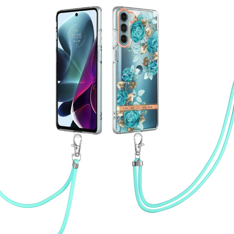 Flowers Series TPU Phone Case with Lanyard, For iPhone SE 2022/SE 2020/8/7, For Motorola Moto G Stylus 2022 4G, For Motorola Moto G31/G41, For Motorola Moto G51 5G, For Motorola Moto G71 5G, For Motorola Moto G200, For Nokia G20/G10, For Nokia G21/G11