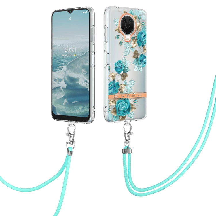 Flowers Series TPU Phone Case with Lanyard, For iPhone SE 2022/SE 2020/8/7, For Motorola Moto G Stylus 2022 4G, For Motorola Moto G31/G41, For Motorola Moto G51 5G, For Motorola Moto G71 5G, For Motorola Moto G200, For Nokia G20/G10, For Nokia G21/G11