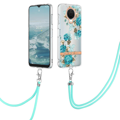 Flowers Series TPU Phone Case with Lanyard, For iPhone SE 2022/SE 2020/8/7, For Motorola Moto G Stylus 2022 4G, For Motorola Moto G31/G41, For Motorola Moto G51 5G, For Motorola Moto G71 5G, For Motorola Moto G200, For Nokia G20/G10, For Nokia G21/G11