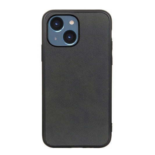 Accurate Hole Two-color Calf Texture Shockproof Phone Case, For iPhone 14, For iPhone 14 Plus, For iPhone 14 Pro, For iPhone 14 Pro Max