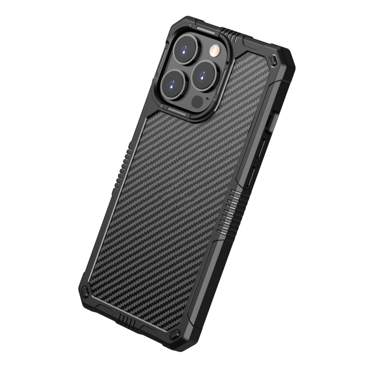 Carbon Fiber Shockproof Phone Case, For iPhone 14, For iPhone 14 Pro, For iPhone 14 Pro Max