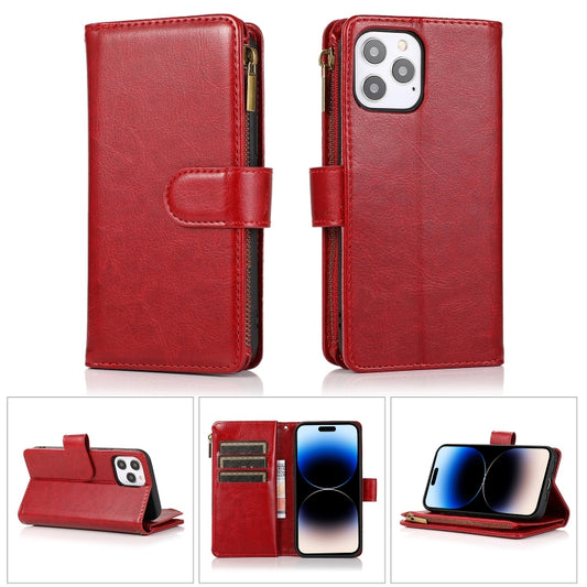 Multifunctional 9 Card Slots Leather Case, For iPhone 14 Pro Max, For iPhone 14 Pro, For iPhone 14, For iPhone 14 Plus