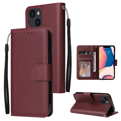 Multifunctional Horizontal Flip Leather Case with Three Card Slot, For iPhone 14, For iPhone 14 Plus, For iPhone 14 Pro, For iPhone 14 Pro Max