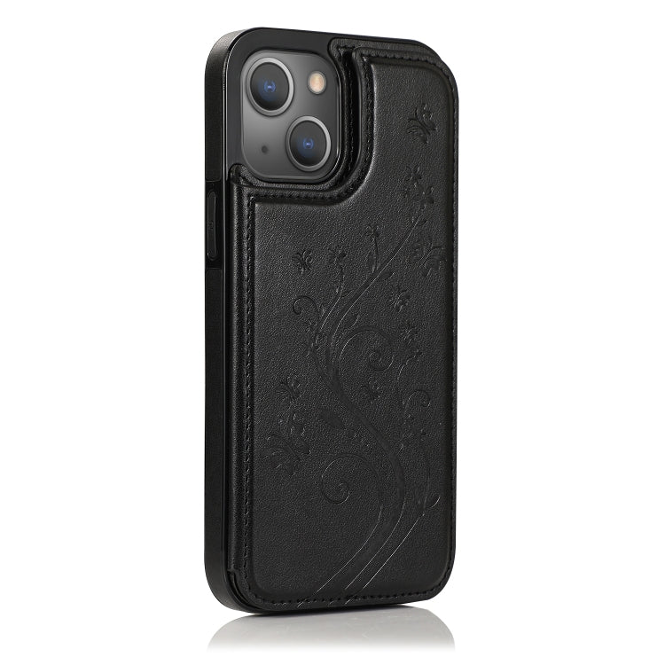 Butterflies Flowers Double Buckle Case, For iPhone 14 Pro Max, For iPhone 14 Pro, For iPhone 14, For iPhone 14 Plus
