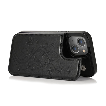 Butterflies Flowers Double Buckle Case, For iPhone 14 Pro Max, For iPhone 14 Pro, For iPhone 14, For iPhone 14 Plus