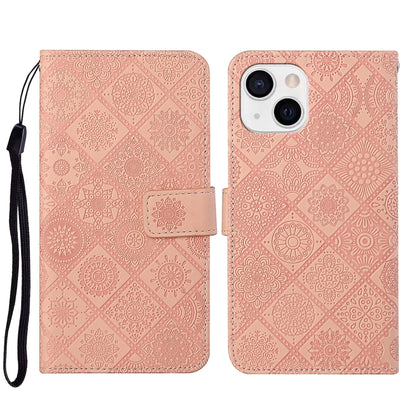 Ethnic Style Embossed Pattern Leather Phone Case, For iPhone 14, For iPhone 14 Plus, For iPhone 14 Pro, For iPhone 14 Pro Max
