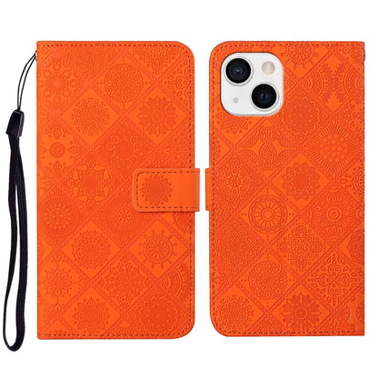 Ethnic Style Embossed Pattern Leather Phone Case, For iPhone 14, For iPhone 14 Plus, For iPhone 14 Pro, For iPhone 14 Pro Max