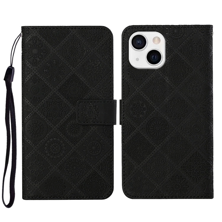 Ethnic Style Embossed Pattern Leather Phone Case, For iPhone 14, For iPhone 14 Plus, For iPhone 14 Pro, For iPhone 14 Pro Max