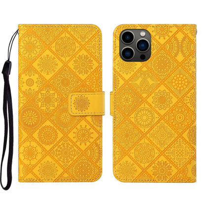 Ethnic Style Embossed Pattern Leather Phone Case, For iPhone 14, For iPhone 14 Plus, For iPhone 14 Pro, For iPhone 14 Pro Max