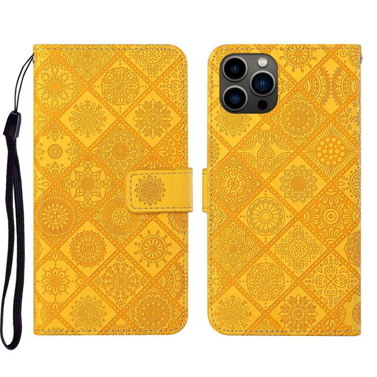Ethnic Style Embossed Pattern Leather Phone Case, For iPhone 14, For iPhone 14 Plus, For iPhone 14 Pro, For iPhone 14 Pro Max