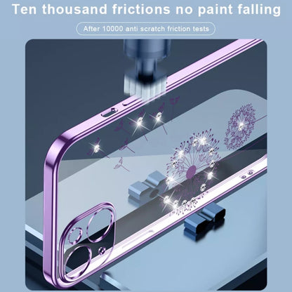 Electroplating Diamond Dandelion TPU Phone Case, For iPhone 14, For iPhone 14 Plus, For iPhone 14 Pro, For iPhone 14 Pro Max