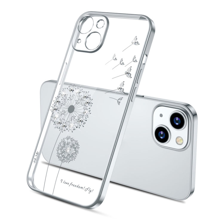 Electroplating Diamond Dandelion TPU Phone Case, For iPhone 14, For iPhone 14 Plus, For iPhone 14 Pro, For iPhone 14 Pro Max
