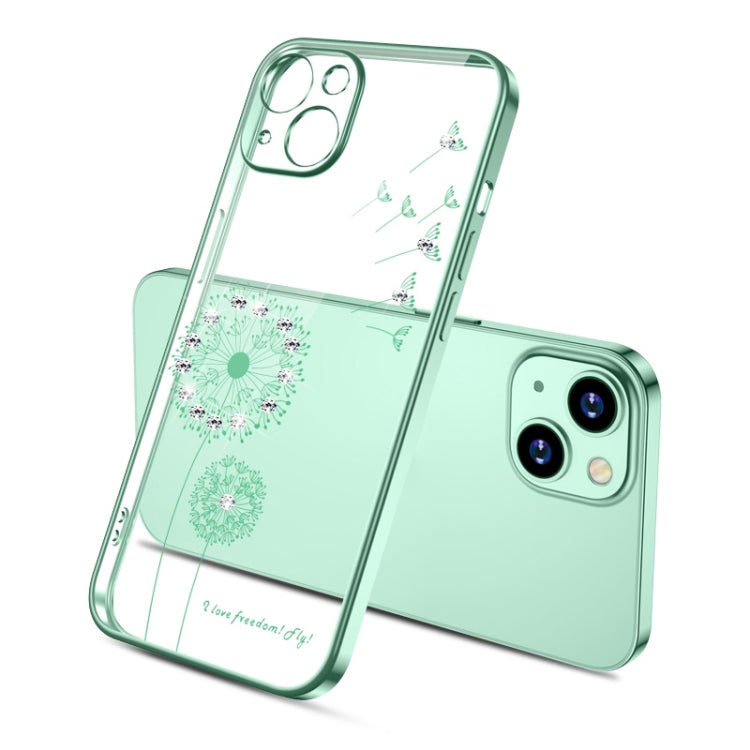 Electroplating Diamond Dandelion TPU Phone Case, For iPhone 14, For iPhone 14 Plus, For iPhone 14 Pro, For iPhone 14 Pro Max