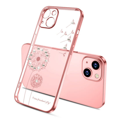 Electroplating Diamond Dandelion TPU Phone Case, For iPhone 14, For iPhone 14 Plus, For iPhone 14 Pro, For iPhone 14 Pro Max