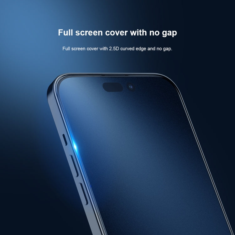 NILLKIN Fog Mirror 0.33mm 9H Full Screen Matte Tempered Glass Film, For iPhone 14 Pro, For iPhone 14 Pro Max