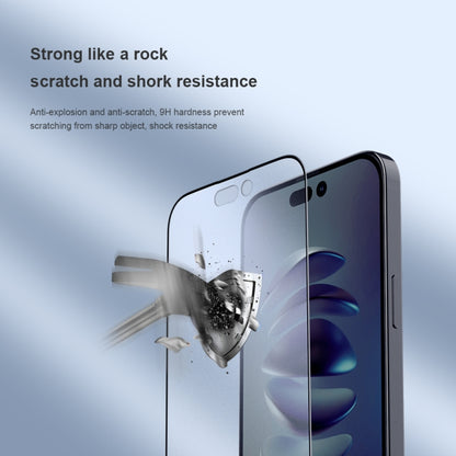 NILLKIN Fog Mirror 0.33mm 9H Full Screen Matte Tempered Glass Film, For iPhone 14 Pro, For iPhone 14 Pro Max