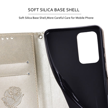 Rose Embossed Flip PU Leather Phone Case, For Xiaomi 12 Lite, For Xiaomi 12 Pro, For Xiaomi Redmi Note 11T Pro 5G, For Xiaomi Poco M4 Pro 4G, For Xiaomi Poco X4 Pro 5G