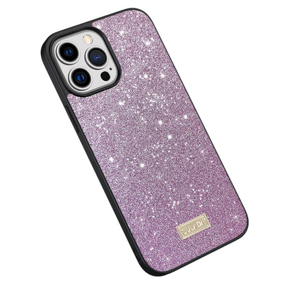 SULADA PC+TPU Leather Glitter Phone Case, For iPhone 14, For iPhone 14 Plus, For iPhone 14 Pro, For iPhone 14 Pro Max