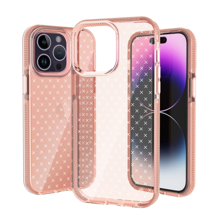 Grid Pattern Transparent TPU Phone Case, For iPhone 14, For iPhone 14 Plus, For iPhone 14 Pro, For iPhone 14 Pro Max