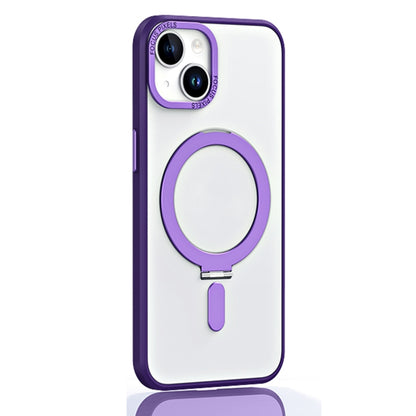 Skin Feel MagSafe Shockproof Protective Phone Case with Holder, For iPhone 14, For iPhone 14 Plus, For iPhone 14 Pro, For iPhone 14 Pro Max