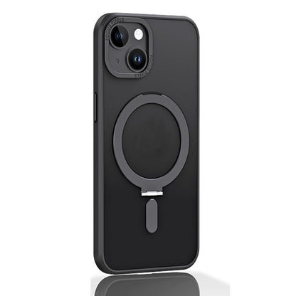 Skin Feel MagSafe Shockproof Protective Phone Case with Holder, For iPhone 14, For iPhone 14 Plus, For iPhone 14 Pro, For iPhone 14 Pro Max