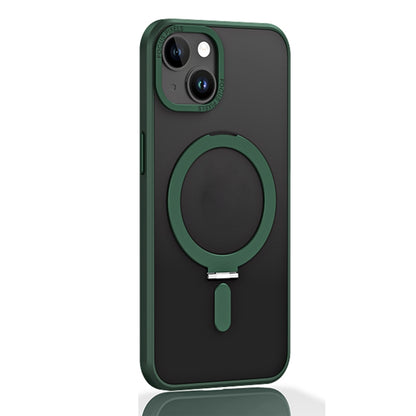 Skin Feel MagSafe Shockproof Protective Phone Case with Holder, For iPhone 14, For iPhone 14 Plus, For iPhone 14 Pro, For iPhone 14 Pro Max