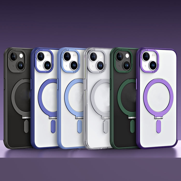 Skin Feel MagSafe Shockproof Protective Phone Case with Holder, For iPhone 14, For iPhone 14 Plus, For iPhone 14 Pro, For iPhone 14 Pro Max