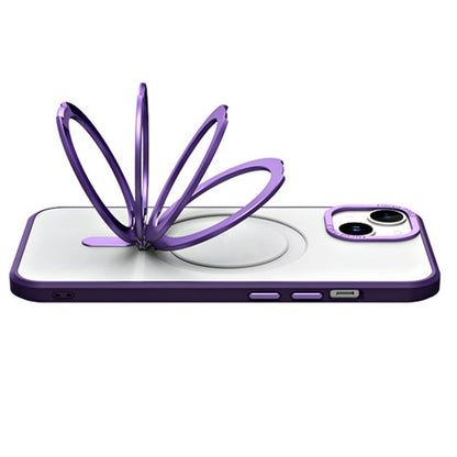 Skin Feel MagSafe Shockproof Protective Phone Case with Holder, For iPhone 14, For iPhone 14 Plus, For iPhone 14 Pro, For iPhone 14 Pro Max