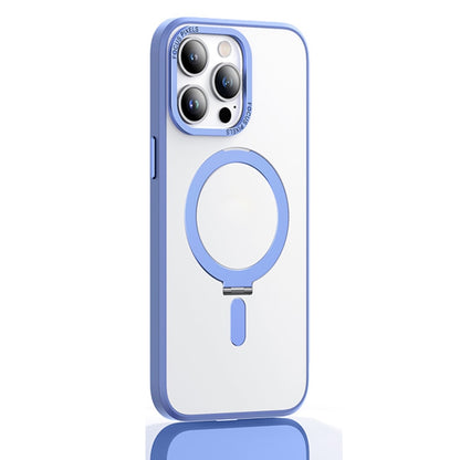 Skin Feel MagSafe Shockproof Protective Phone Case with Holder, For iPhone 14, For iPhone 14 Plus, For iPhone 14 Pro, For iPhone 14 Pro Max