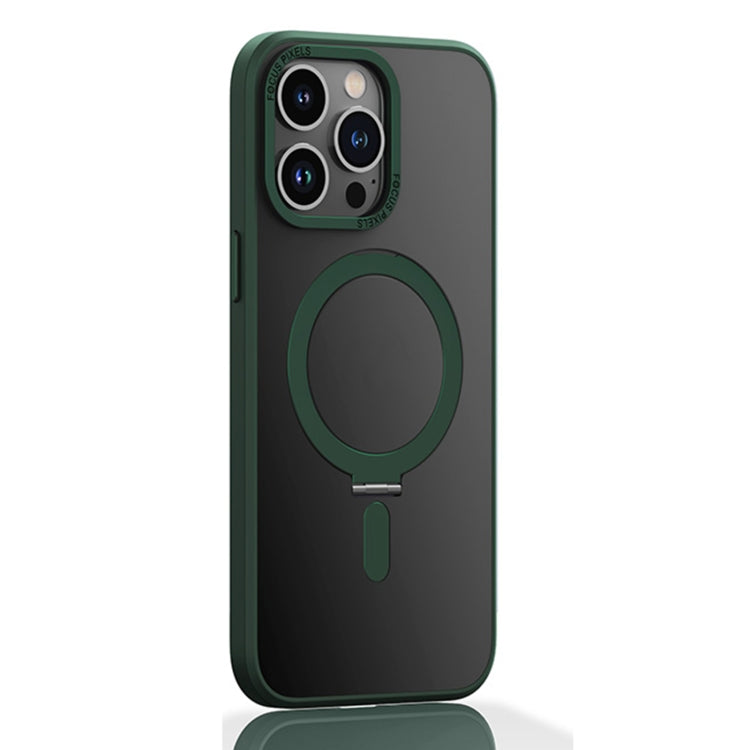 Skin Feel MagSafe Shockproof Protective Phone Case with Holder, For iPhone 14, For iPhone 14 Plus, For iPhone 14 Pro, For iPhone 14 Pro Max