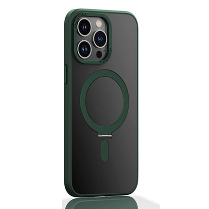 Skin Feel MagSafe Shockproof Protective Phone Case with Holder, For iPhone 14, For iPhone 14 Plus, For iPhone 14 Pro, For iPhone 14 Pro Max